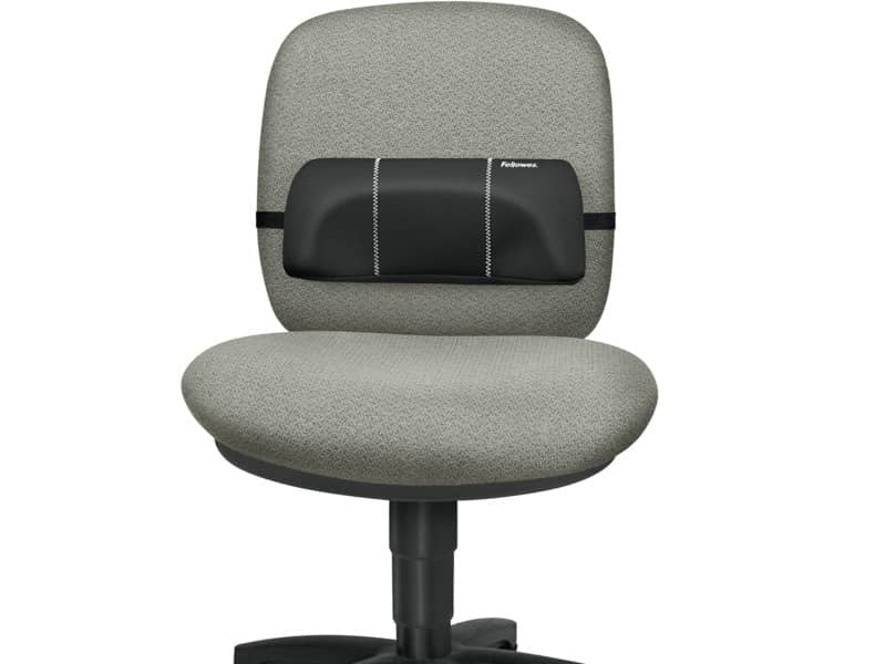 Supporto FELLOWES lombare portatile Smart Suites™ schiuma alta densità e tessuto nero 5,4x30,4x12,6 cm - 8042101