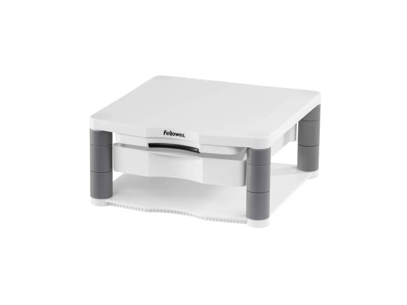 Supporto FELLOWES Premium Plus per monitor plastica riciclata grigio 34,3x33,3x6,4-16,5 cm - 91713