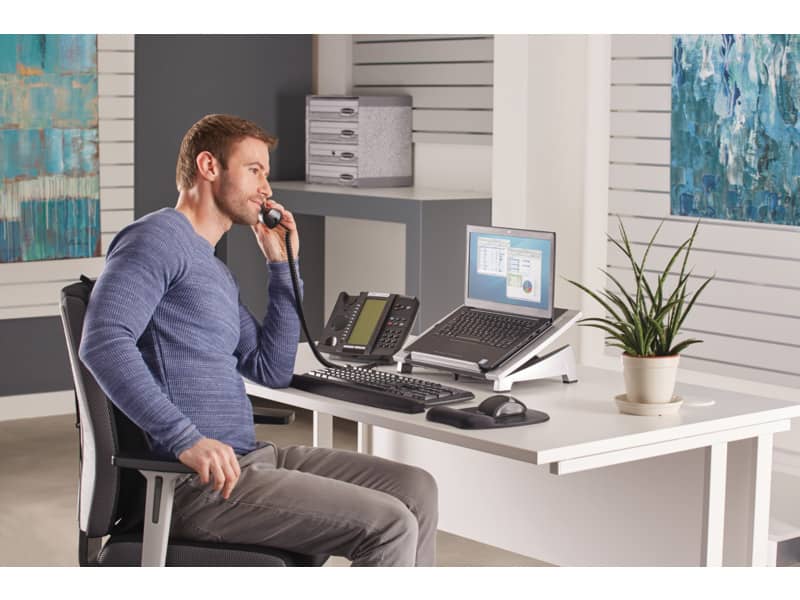 Supporto FELLOWES laptop Office Suites plastica nero/argento 16,5x38,4x28,9 cm 8032001