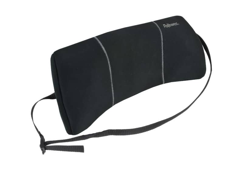 Supporto FELLOWES lombare portatile Smart Suites™ schiuma alta densità e tessuto nero 5,4x30,4x12,6 cm - 8042101