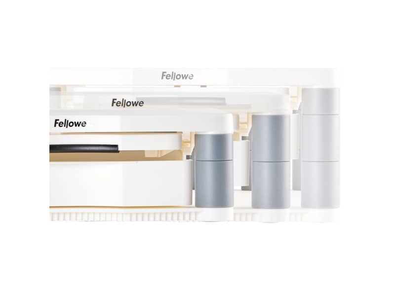 Supporto FELLOWES Premium Plus per monitor plastica riciclata grigio 34,3x33,3x6,4-16,5 cm - 91713