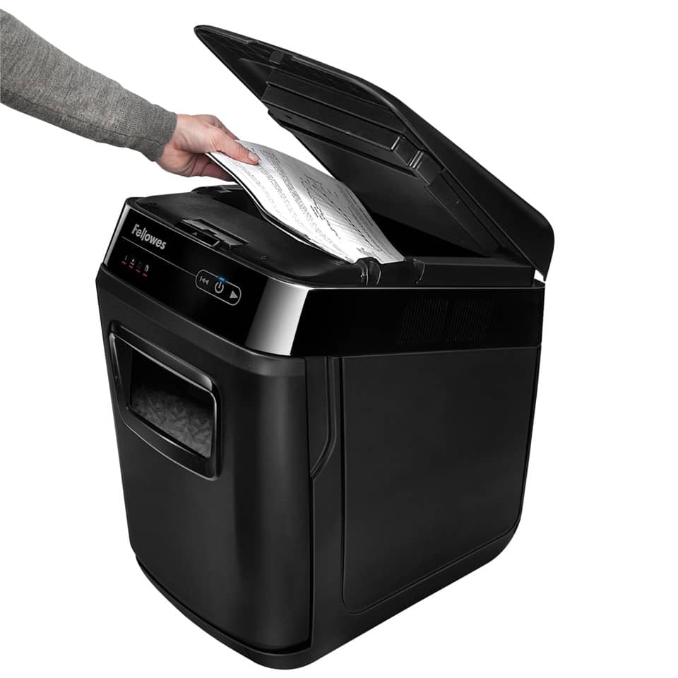 Distruggidocumenti FELLOWES AutoMax™ 130C P-4 32 L - taglio a frammenti 4x38 mm nero - 4680102