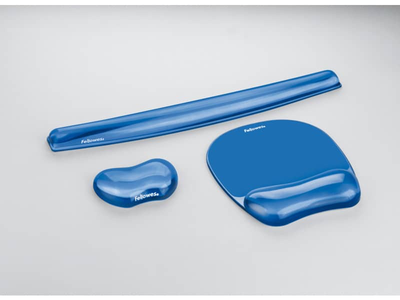 Poggiapolsi da tastiera FELLOWES Crystal™ Gel azzurro 1,59x5,87x47,15 cm - 9113709