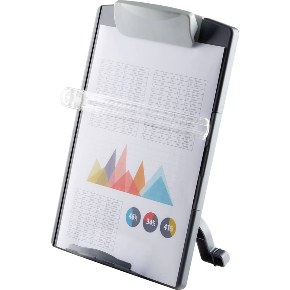 Leggio FELLOWES desktop standard plastica grafite capacità 100 fogli 9169701