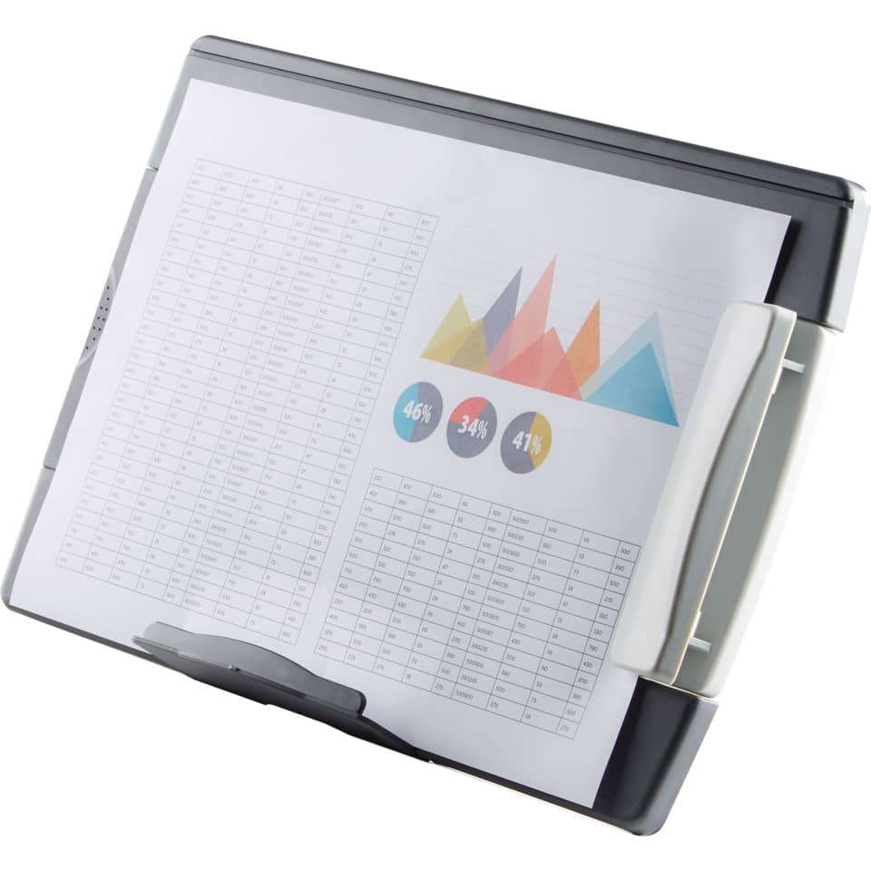 Leggio FELLOWES desktop standard plastica grafite capacità 100 fogli 9169701