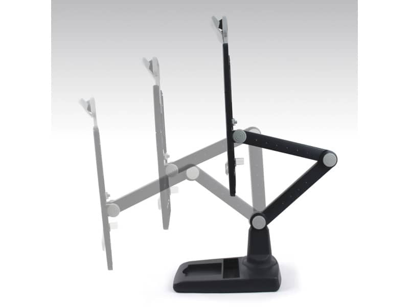 Leggio FELLOWES snodabile con base pesante plastica grafite capacità 150 fogli - 9169801