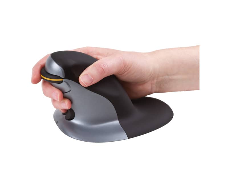 Mouse verticale FELLOWES Penguin® Wireless nero/argento piccolo 9894901