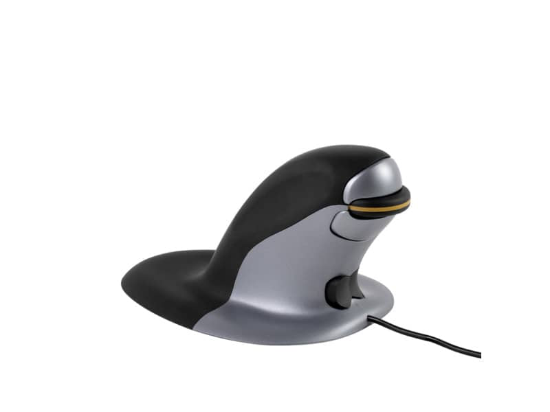 Mouse verticale FELLOWES Penguin® con filo grigio/nero piccolo 9894801