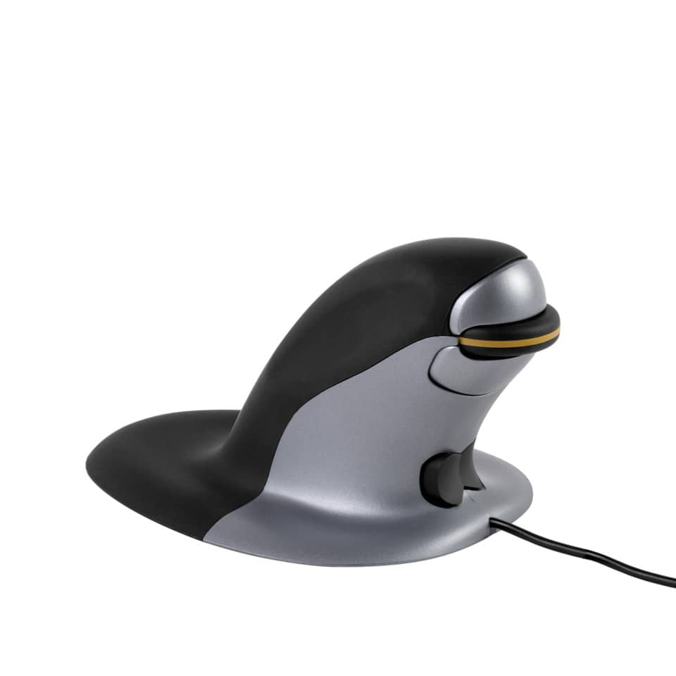 Mouse verticale FELLOWES Penguin® con filo grigio/nero piccolo 9894801