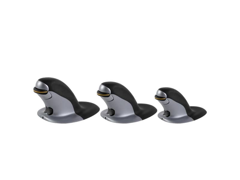 Mouse verticale FELLOWES Penguin® Wireless nero/argento grande 9894501