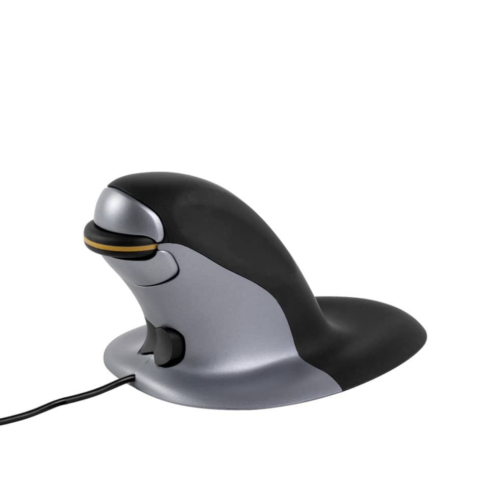Mouse verticale FELLOWES Penguin® con filo grigio/nero piccolo 9894801