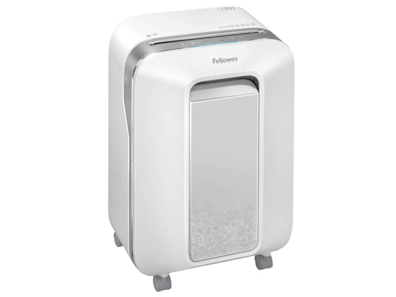 Distruggidocumenti uso moderato Fellowes LX201 - P-5 - 22 L - taglio a microframmenti 2x12 mm - bianco 5050101