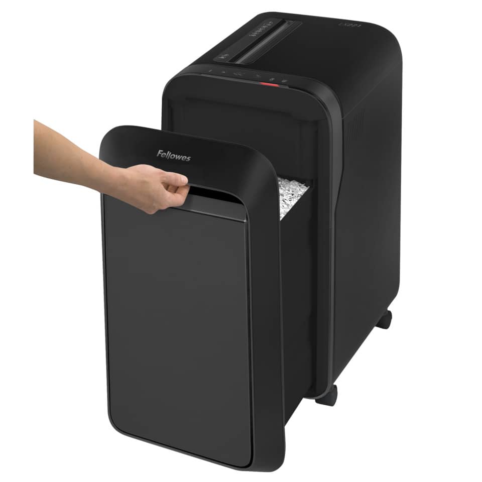 Distruggidocumenti uso moderato Fellowes LX221 - P-5 - 30 L - taglio a microframmenti 2x12 mm - nero 5050401