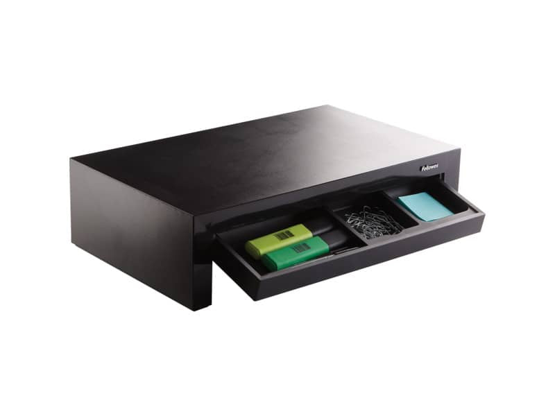 Supporto FELLOWES Monitor Designer Suites plastica nero altezza regolabile 11/13/15cm - 8038101