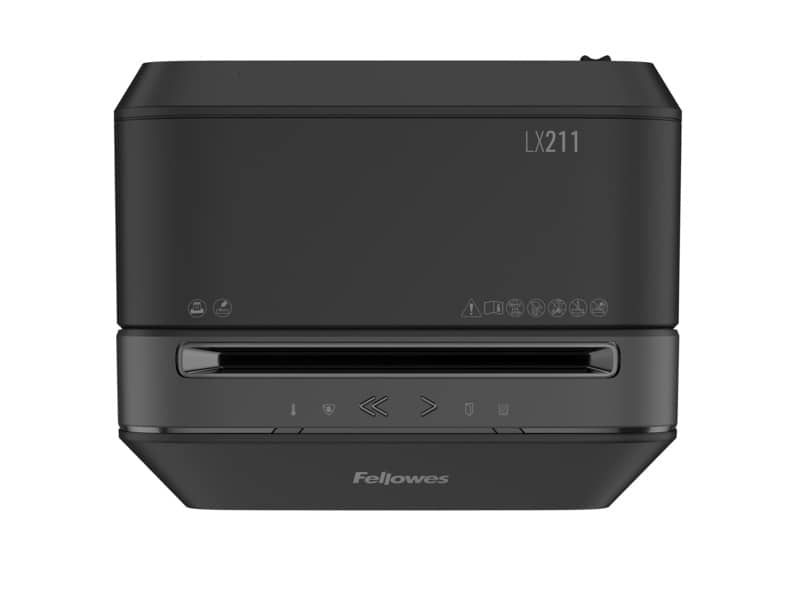 Distruggidocumenti uso moderato Fellowes LX211 - P-5 - 23 L - taglio a microframmenti 2x12 mm - nero 5050201