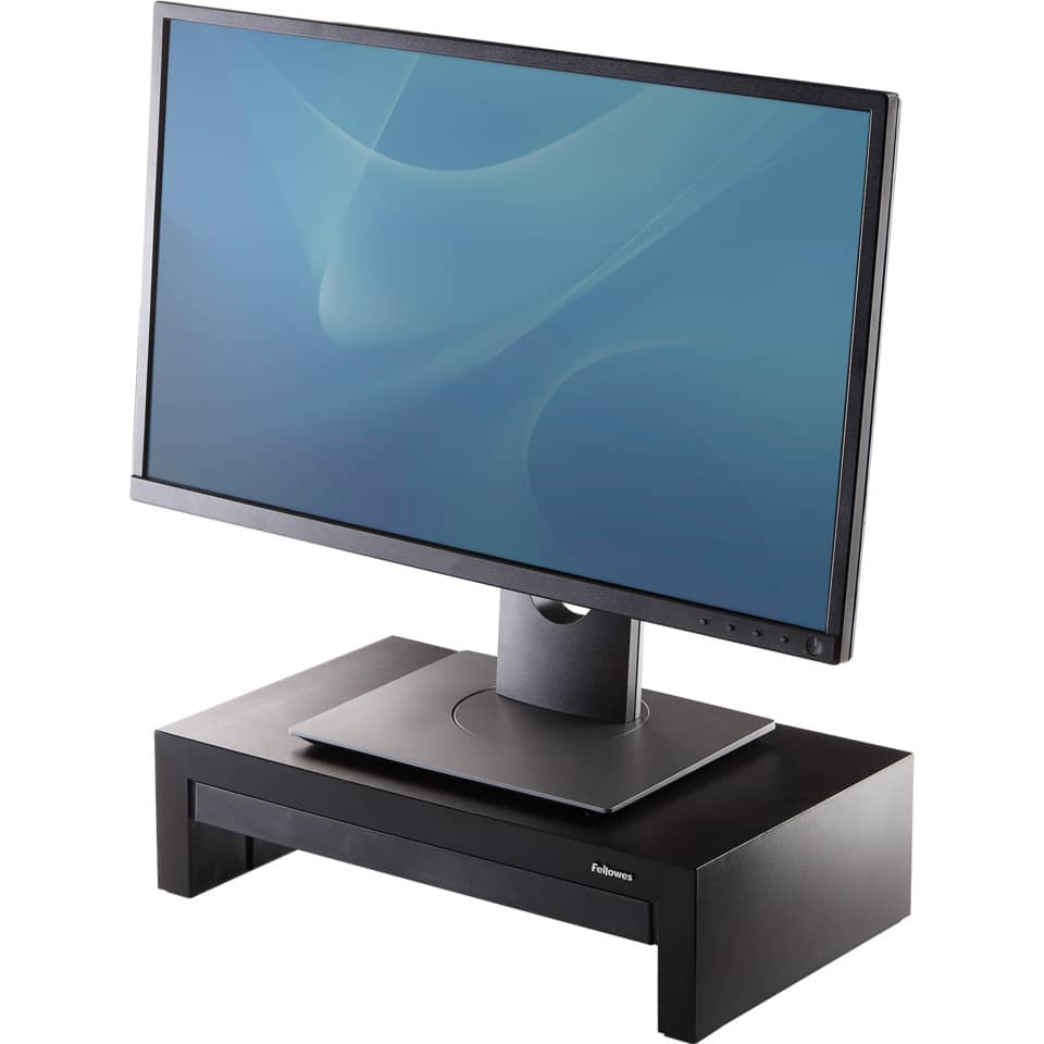 Supporto FELLOWES Monitor Designer Suites plastica nero altezza regolabile 11/13/15cm - 8038101