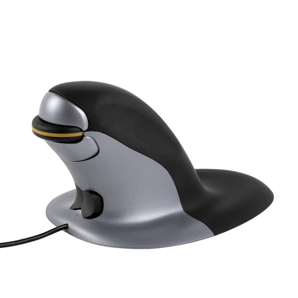 Mouse verticale FELLOWES Penguin® medio con filo grigio/nero 9894601