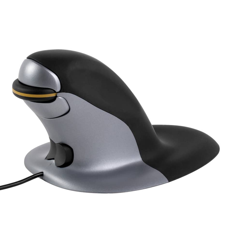 Mouse verticale FELLOWES Penguin® grande con filo grigio/nero 9894401