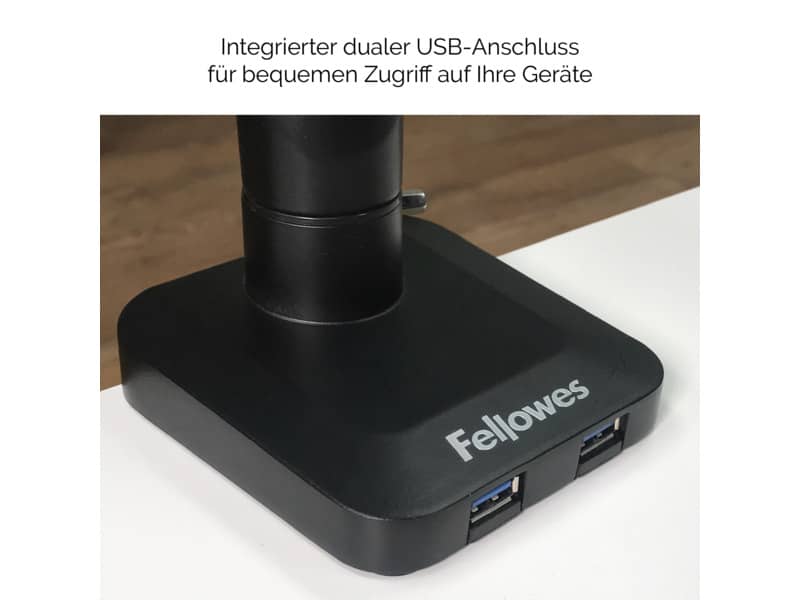 Braccio Monitor Singolo per regolare monitor LCD/TFT Fellowes Platinum Series nero max 24 pollici - 8043301