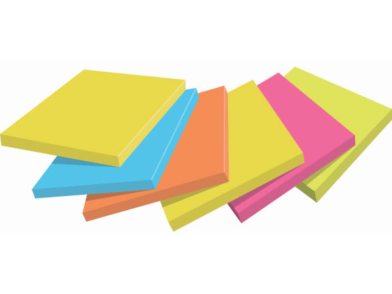 Foglietti riposizionabili Post-it® Notes Energy 76x76 mm neon assortiti conf. 6 bloc. da 100 ff - 654-TFEN