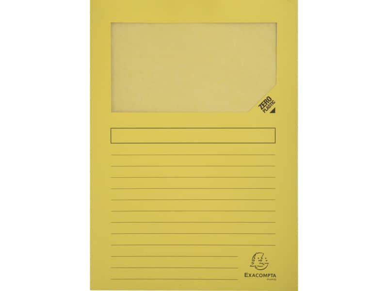 Cartelline con finestra Exacompta Forever® A4 cartoncino 120 g/m² giallo conf. da 100 - 50109E