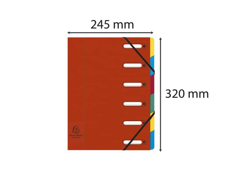 Classificatore Harmonika® 6 divisori - 24,5x32 cm rosso 55065E
