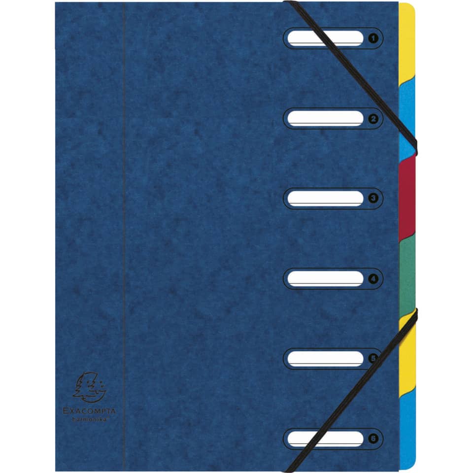 Classificatore Harmonika® 6 divisori - 24,5x32 cm blu 55062E