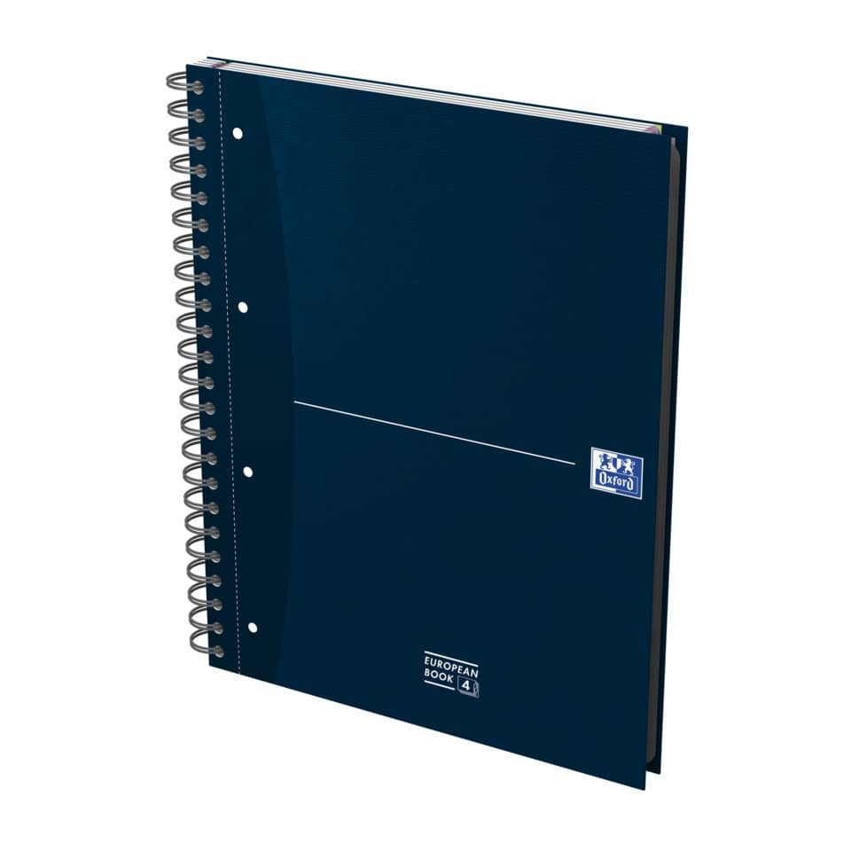 Quaderno spiralato OXFORD European Book Oxford Office Essentials A4+ assortiti quadretti 5 mm - 100104738