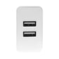 Presa caricatore Media Range 3.1A Dual USB A-C per smartphone e tablet bianco MRMA112