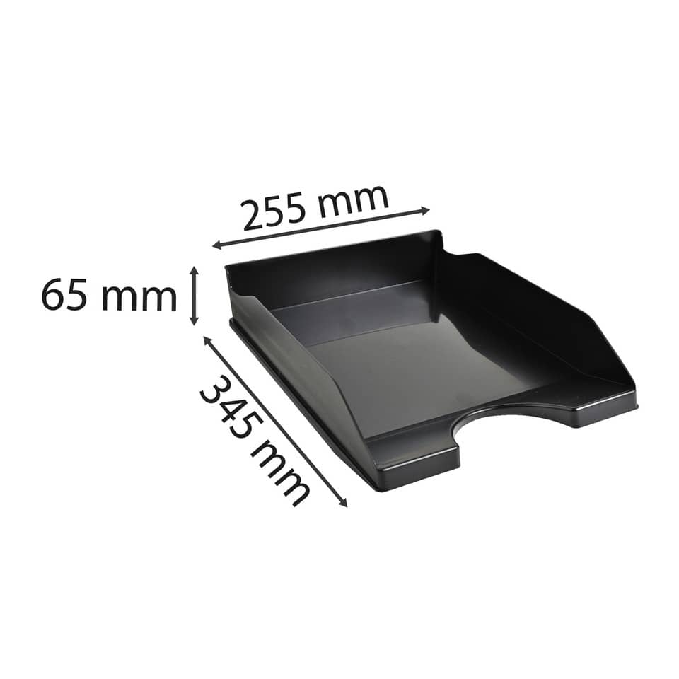 Vaschetta portacorrispondenza Exacompta ECOTRAY EcoBlack plastica A4+ nero 123014D