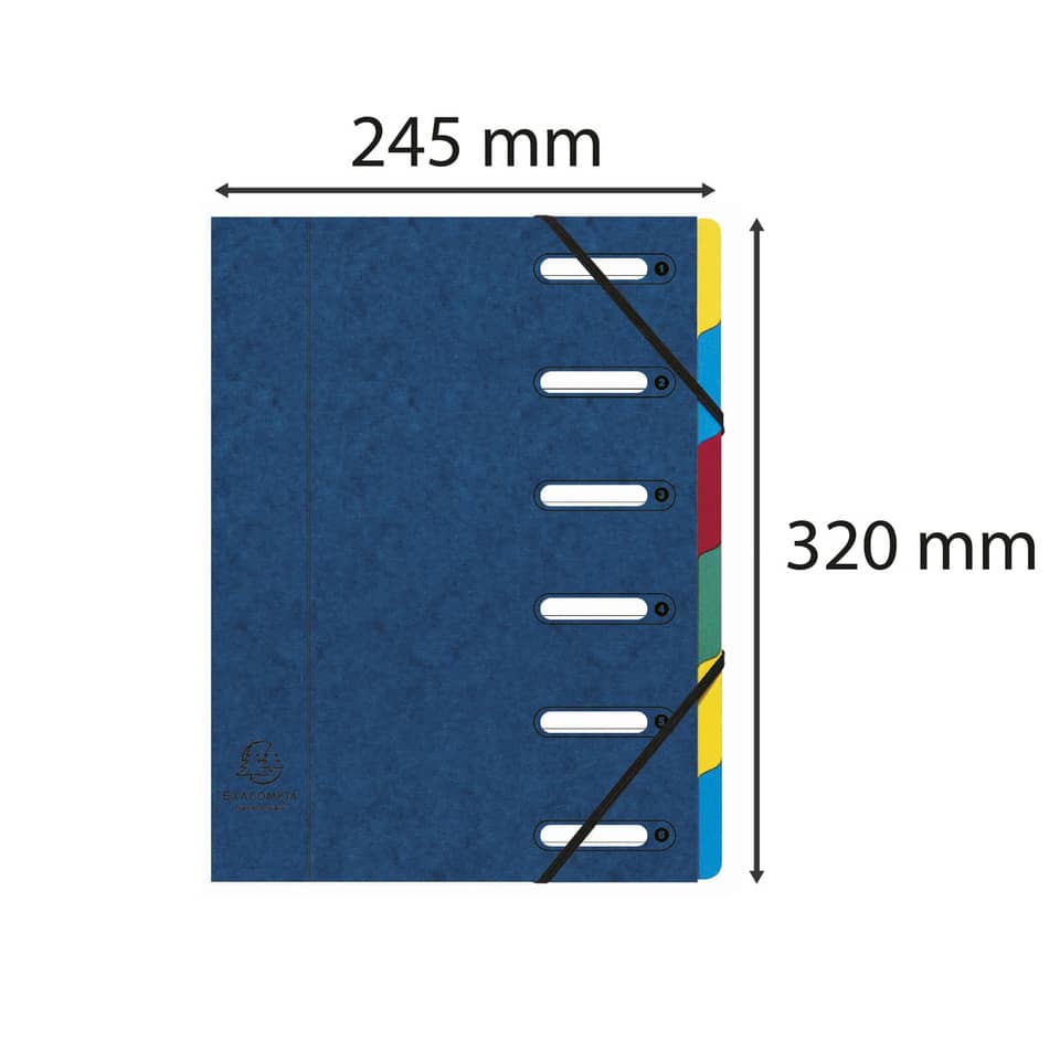 Classificatore Harmonika® 6 divisori - 24,5x32 cm blu 55062E