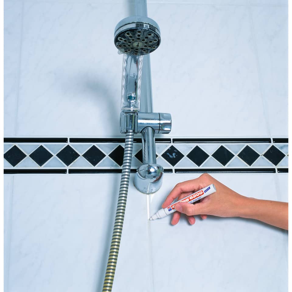 Marcatore per fughe edding 8200 punta conica 2-4 mm bianco 4-8200-1-4049