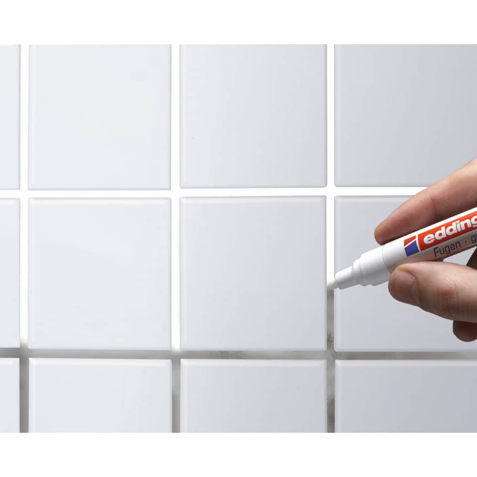 Marcatore per fughe edding 8200 punta conica 2-4 mm bianco 4-8200-1-4049