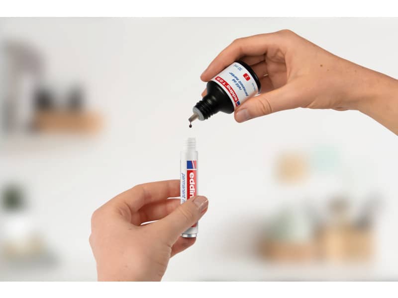 Inchiostro permanente per ricarica edding T 25 blu - 30 ml 4-T25003