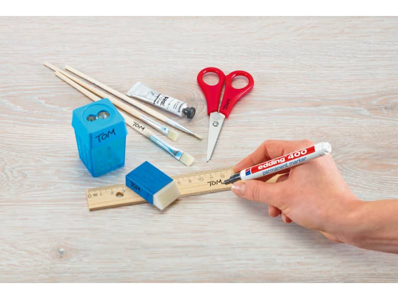 Marcatore permanente edding 400 punta conica 1 mm rosso 4-400002