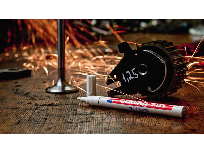 Marcatore a vernice edding 751 punta conica 1-2 mm blu 4-751003