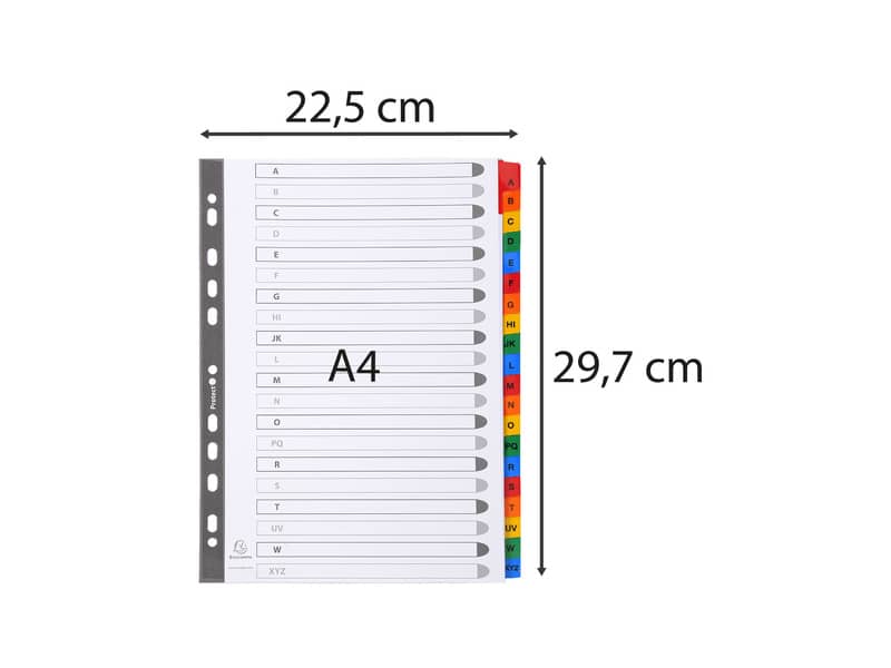 Intercalari stampati in digitale Exacompta Protect'o cartoncino A4 160g/mq 20 tasti AZ - 1111E
