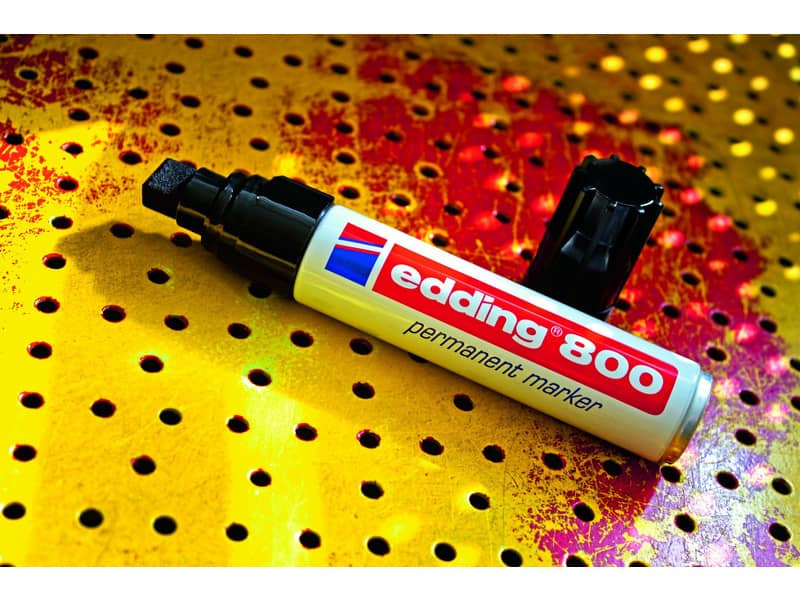 Marcatore permanente edding 800 punta scalpello 4-12 mm nero 4-800001