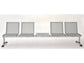 Panca 4 posti attesa Unisit Plexus PS4PT con tavolino in acciaio grigio schienale e seduta forati traspiranti - PS4PT