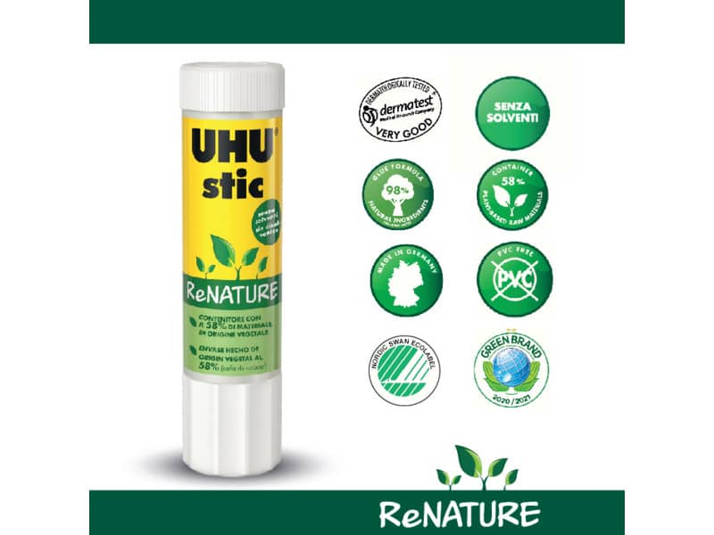 Colla stick UHU Stic ReNATURE  21 gr - D1387