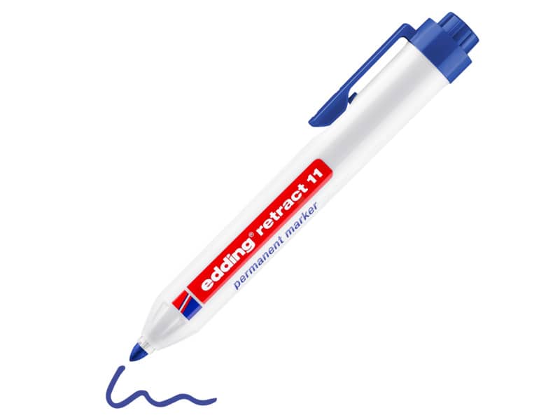 Marcatore permanente edding Retract 11 punta conica 1,5-3 mm blu 4-11003