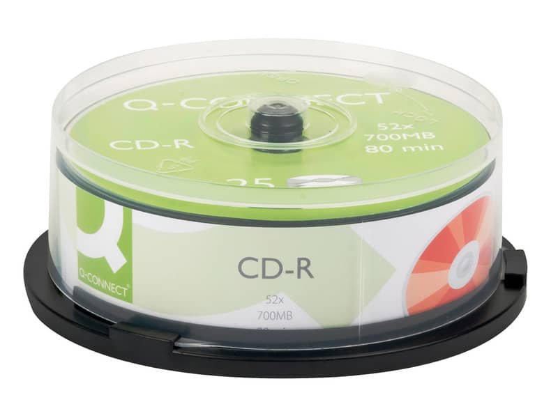 CD-R Q-Connect Cake 25 700 MB 80 min 52x  conf. da 25 pezzi - KF00420
