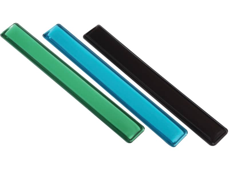 Poggiapolsi da tastiera in gel Q-Connect 49x5,5x2,3 cm blu trasparente KF20088