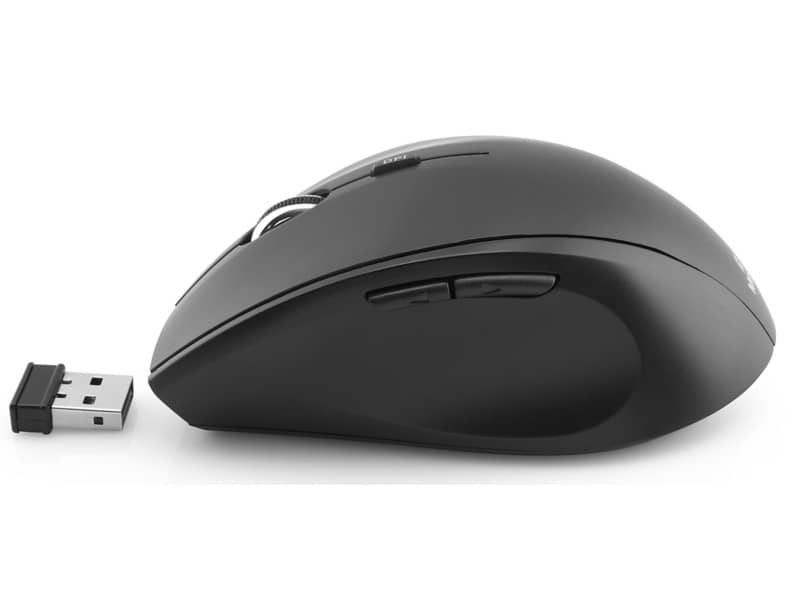 Mouse ottico Media Range 5 pulsanti, serie highline, wireless 1600 dpi nero MROS208