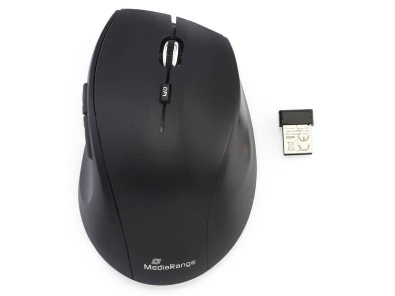 Set tastiera e mouse wireless Media Range serie highline QWERTZ, nero/argento - MROS105
