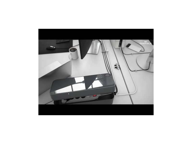 Clip fermacavi adesiva DURABLE CAVOLINE CLIP MIX grafite diversi formati conf. da 7 - 504137