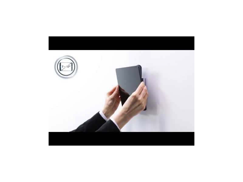 Porta tablet da muro DURABLE per tablet da 7" a 13" argento metallizzato 8,5x5x18cm - 893323