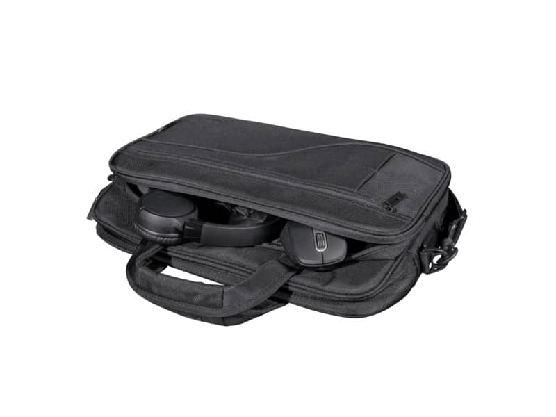 Borsa per computer Trust Sydney fino a 16" in tessuto 4 scomparti - ECO - nero - 24282