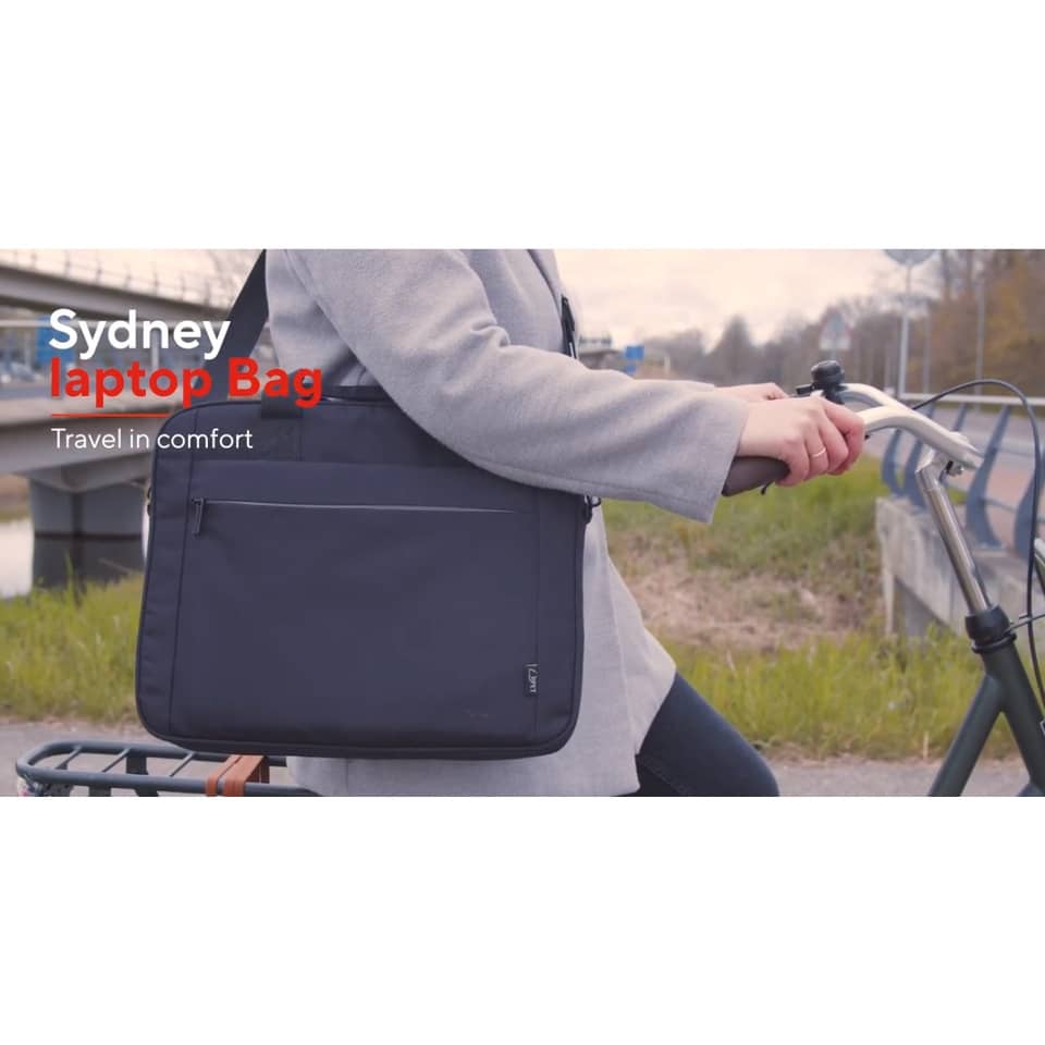 Borsa per computer Trust Sydney fino a 16" in tessuto 4 scomparti - ECO - nero - 24282
