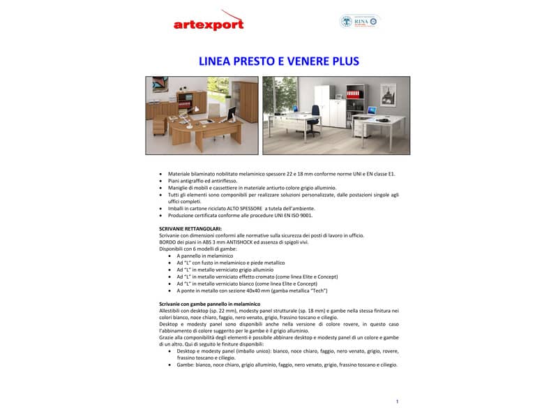 Tavolo riunione ovale Artexport Presto 220x110xH.72 cm piano e struttura noce chiaro - TR/220/4